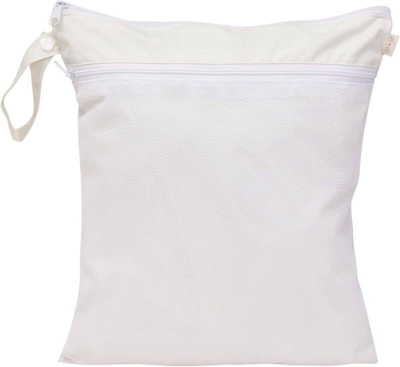 Ali+Oli Water Resistant Dual-Compartment Wet-Dry Bag for Travel, Hook to Stroller, Daycare, Diapers, Diaper Bag, Clutch Bag,15x12 inches (Sand) - Image 2